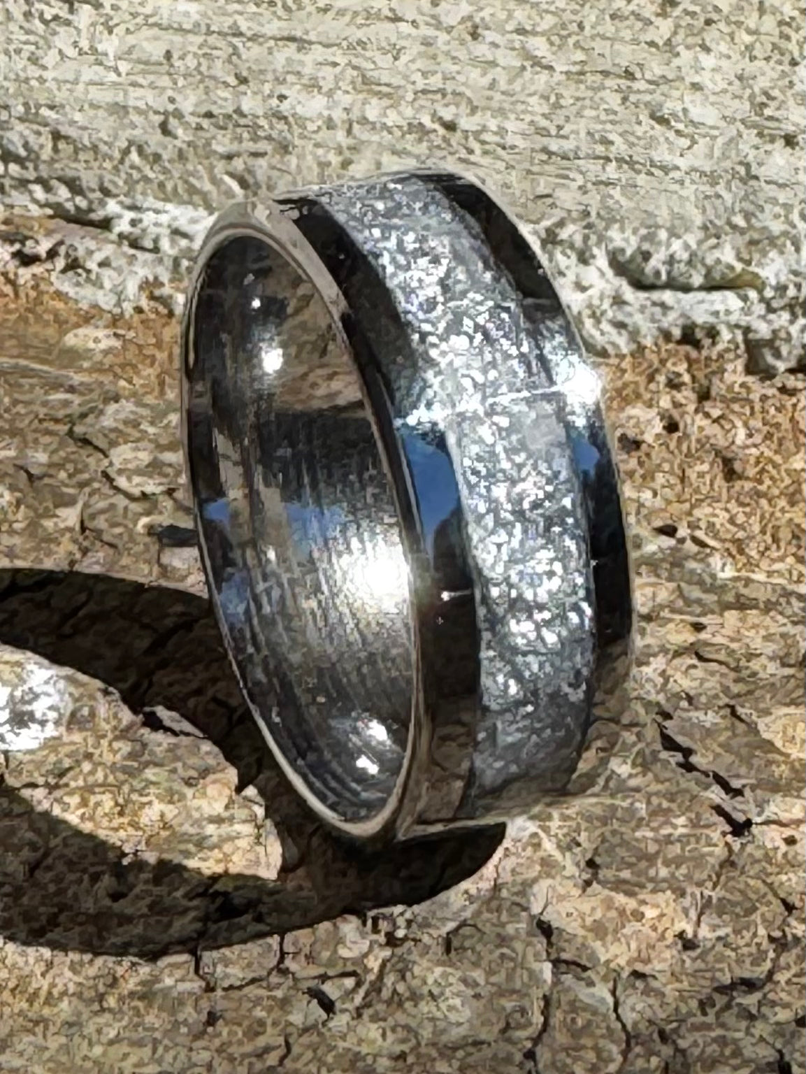 Sterling Silver Leaf inlay